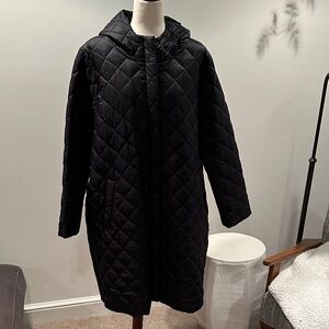 Eileen Fisher Black Quilted coat